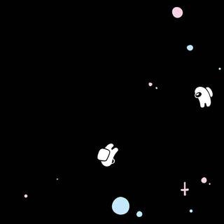 Black and white Among Us wallpaper