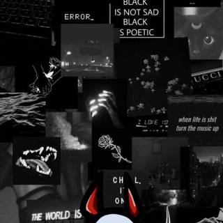 Black and white Among Us wallpaper