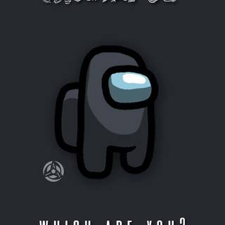 Black and white Among Us wallpaper