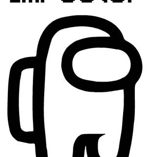 Black and white Among Us wallpaper