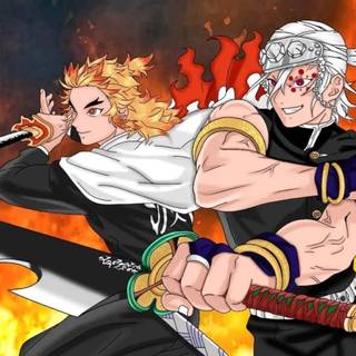 Tengen and Rengoku wallpaper