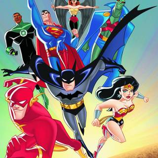 Justice League cartoon 4k iPhone wallpaper