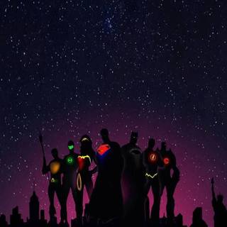 Justice League cartoon 4k iPhone wallpaper