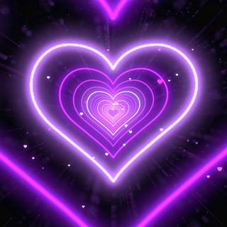 Purple heart aesthetic desktop wallpaper