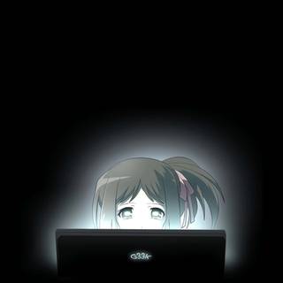 Anime aesthetic girl desktop wallpaper