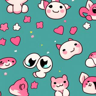 Pink cute Kawaii wallpaper