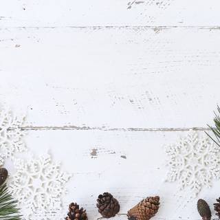 Rustic wood winter wallpaper