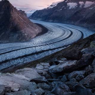 Winter mountains sunset wallpaper