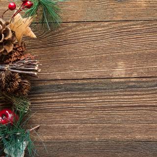 Rustic wood winter wallpaper