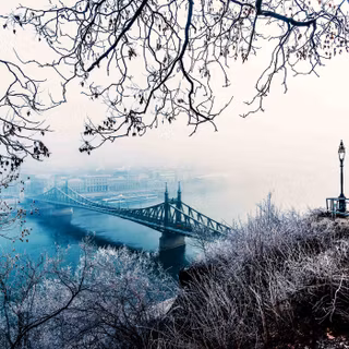 Winter bridge desktop wallpaper