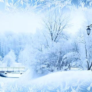 Winter bridge desktop wallpaper