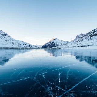 Winter lake ice wallpaper