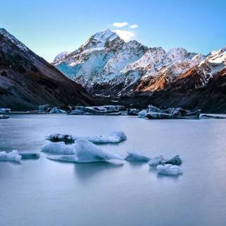 Winter lake ice wallpaper