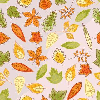 Cartoon autumn leaves wallpaper