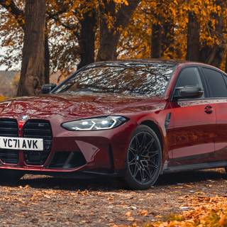 4k car autumn wallpaper