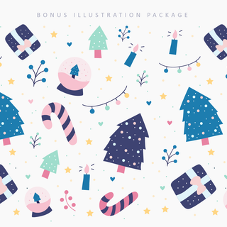 Moodboard winter Christmas wallpaper