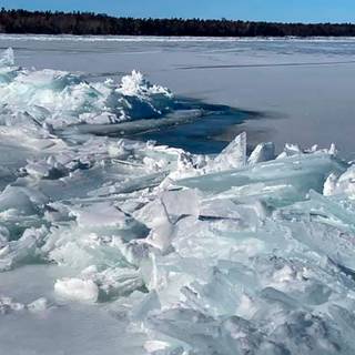 Winter lake ice wallpaper