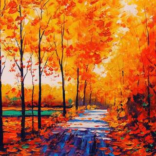Autumn 1920x1080 painting wallpaper