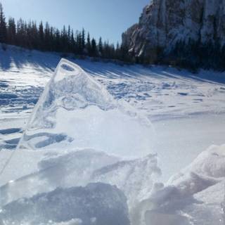 Winter lake ice wallpaper