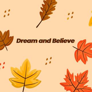 Cartoon autumn leaves wallpaper