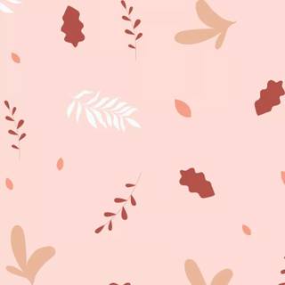 Pink pastel autumn iPhone wallpaper