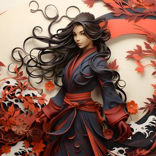 Autumn painting 3440x1440 wallpaper