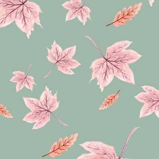 Pink pastel autumn iPhone wallpaper