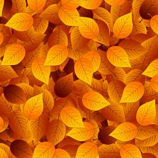 Cartoon autumn leaves wallpaper