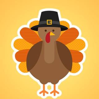 Cute Thanksgiving turkey wallpaper