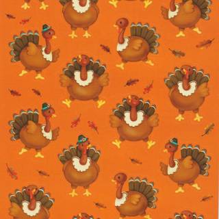 Cute Thanksgiving turkey wallpaper