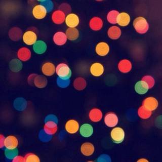 Christmas lights iPhone wallpaper