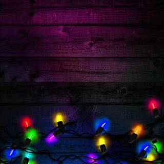 Christmas lights iPhone wallpaper