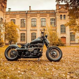 Motorcycle autumn wallpaper