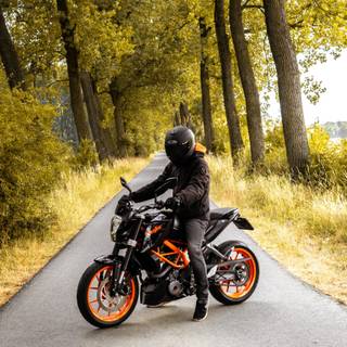 Motorcycle autumn wallpaper