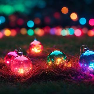 Christmas lamp wallpaper