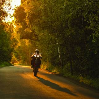 Motorcycle autumn wallpaper
