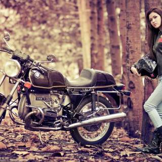 Motorcycle autumn wallpaper