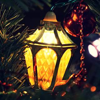 Christmas lamp wallpaper
