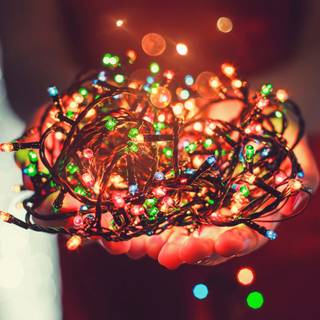 Christmas lamp wallpaper