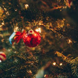 Christmas lamp wallpaper