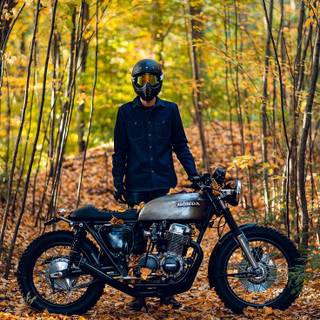 Motorcycle autumn wallpaper