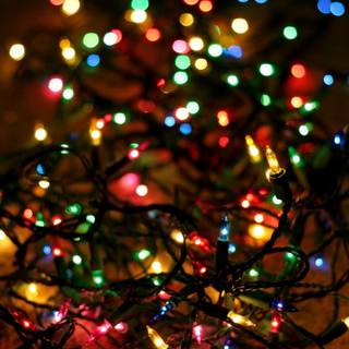 Christmas lights iPhone wallpaper