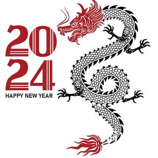 Happy New Year 2024 HD wallpaper