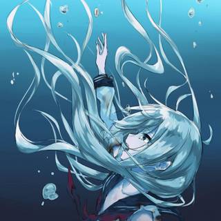 Underwater anime wallpaper