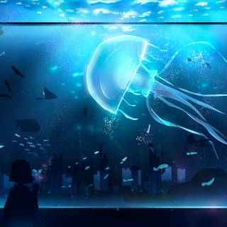 Underwater anime wallpaper