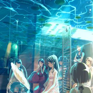 Underwater anime wallpaper