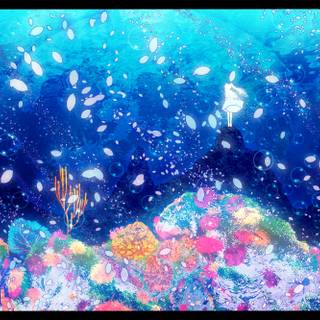 Underwater anime wallpaper