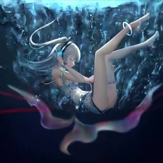 Underwater anime wallpaper