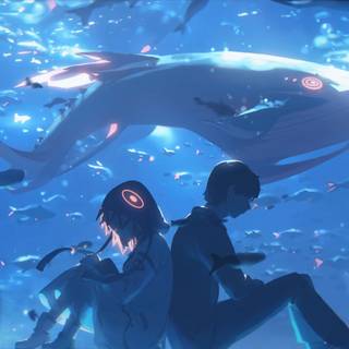Underwater anime wallpaper