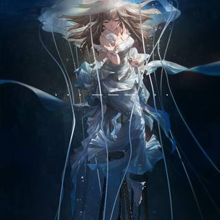 Underwater anime wallpaper